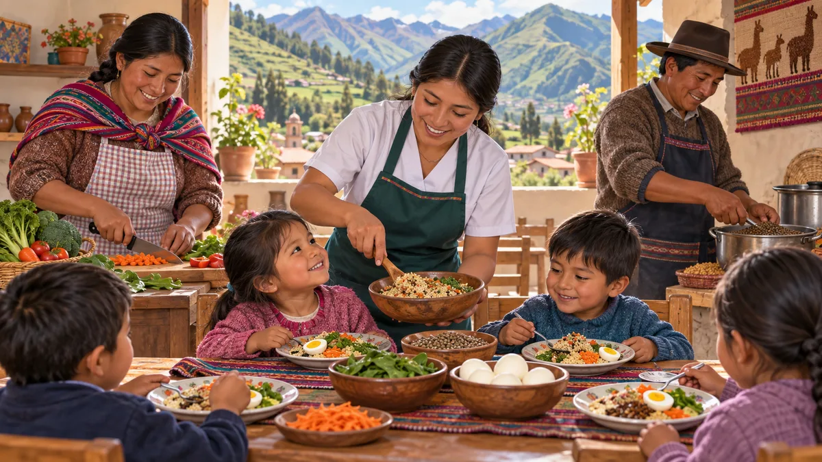 Infancia y alimentación. Ilustración referencial generada con IA
